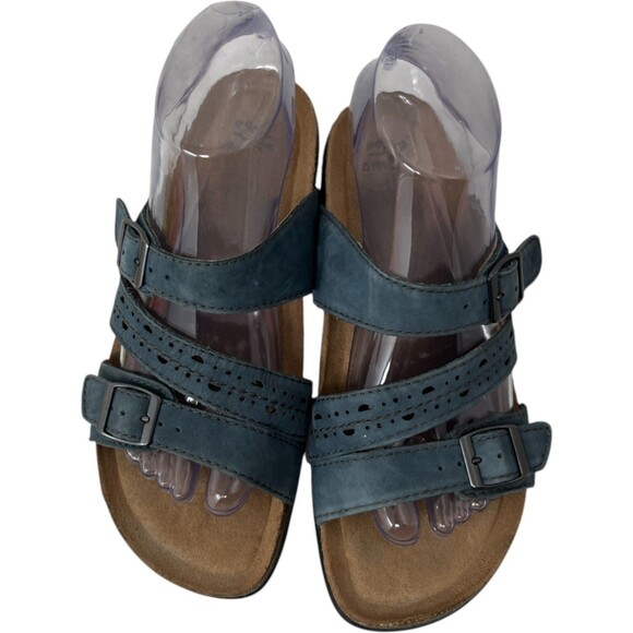 Earth Origins Sandals Women's Size 7 M Blue Slides Orono Flex Buckle Closure - Picture 7 of 11